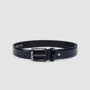 Cintura uomo in pelle di agnello liscia 3 cm con fibbia classica