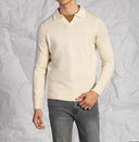 Maglia uomo con scollo a V in misto lana