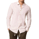 Camicia uomo in puro lino con collo francese - slim fit