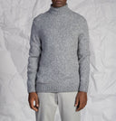 Maglia uomo a collo alto in misto lana