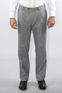 Pantalone sartoriale uomo in flanella di lana con pinces – drop 4