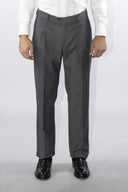 Pantalone sartoriale uomo in flanella di lana con pinces – drop 4