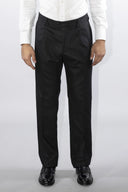 Pantalone sartoriale uomo in flanella di lana con pinces – drop 4