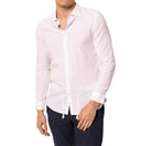 Camicia uomo in puro lino con collo francese - slim fit