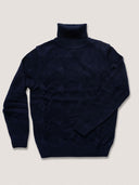 Maglia uomo dolcevita intrecciato in misto lana