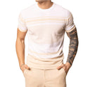 T-Shirt uomo manica corta in cotone con righe orizzontali