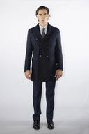 Cappotto doppiopetto sartoriale da uomo in pregiata lana