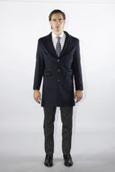 Cappotto classico monopetto uomo sartoriale in lana e cashmere