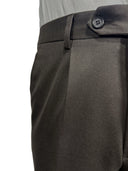 Pantalone classico sartoriale uomo Roberti drop 4 con pinces in misto fresco lana Tasmania