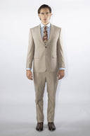 Abito uomo 3 pezzi sartoriale 2 bottoni drop 4 in misto lana