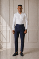 Pantalone sartoriale uomo con pinces in fresco lana drop 6 - regular fit