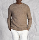 Maglia uomo a girocollo in filato misto lana