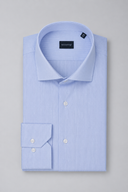 Camicia uomo Bagariny sartoriale in cotone stretch millerighe - slim fit
