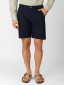 Bermuda uomo in lino e cotone con vita elasticizzata - slim fit