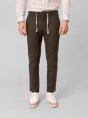 Pantalone uomo in lino e cotone con coulisse – slim fit