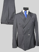 Abito doppiopetto uomo sartoriale in lana tropical stretch tinta unita - regular fit