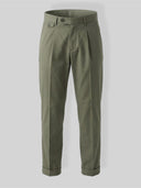 Pantalone uomo in cotone stretch con pinces