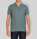 Polo uomo in cotone con lavorazione textured