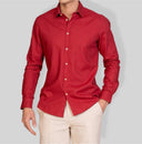 Camicia uomo in puro lino collo francese tinta unita – slim fit