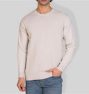 Maglia uomo girocollo in cotone con lavorazione textured