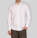 Camicia uomo in puro lino collo francese tinta unita – slim fit