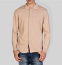 Maglia uomo in cotone con collo camicia