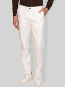 Pantalone chino uomo in gabardine di cotone