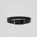 Cintura uomo in pelle di agnello abrasivata 3 cm con fibbia classica