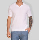 Polo uomo in cotone con lavorazione textured