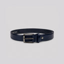 Cintura uomo in pelle di agnello abrasivata 3 cm con fibbia classica