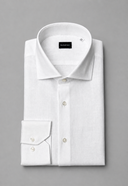 Camicia uomo Bagariny collo francese in lino e cotone – regular fit