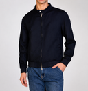Giacca uomo in lino e cotone collo coreano con zip – slim fit
