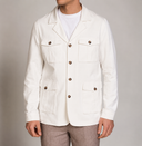 Giacca sahariana uomo in lino e cotone – regular fit