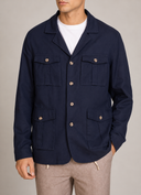 Giacca sahariana uomo in lino e cotone – regular fit
