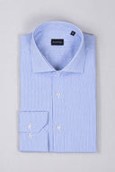 Camicia uomo Bagariny sartoriale in cotone stretch bastoncino - slim fit