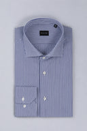 Camicia uomo Bagariny sartoriale in cotone stretch bastoncino - slim fit
