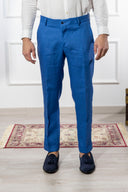 Pantalone sartoriale uomo in puro lino drop 6 - regular fit