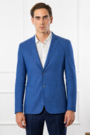 Giacca uomo sartoriale 2 bottoni in lino e cotone sfoderata – slim fit