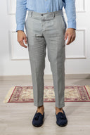 Pantalone sartoriale uomo in puro lino drop 6 - regular fit