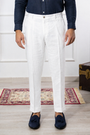 Pantalone sartoriale uomo in puro lino drop 6 - regular fit