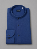 Camicia uomo Bagariny collo coreano in lino e cotone – regular fit