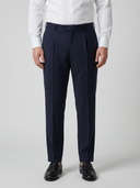 Pantalone sartoriale uomo in fresco lana Tasmania con pinces drop 0 - oversize fit