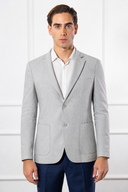 Giacca uomo sartoriale 2 bottoni in lino e cotone sfoderata – slim fit