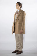 Cappotto doppiopetto sartoriale da uomo in pregiata lana