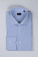 Camicia uomo Bagariny sartoriale in cotone popeline stretch bastoncino - slim fit