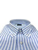 Camicia uomo Bagariny button down in lino e cotone - regular fit