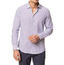 Camicia uomo in lino e cotone collo francese - slim fit