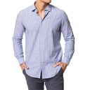Camicia uomo in lino e cotone collo francese - slim fit