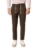 Pantaloni uomo in lino e cotone con coulisse