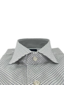 Camicia uomo Bagariny sartoriale in cotone popeline stretch robin blu - slim fit